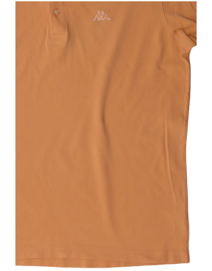 Męska koszulka polo KAPPA, duża, żółta, bawełniana