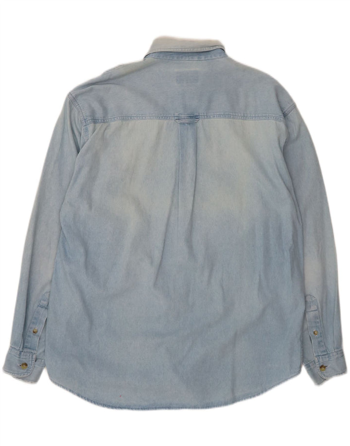 VINTAGE Mens Denim Shirt Large Blue Vintage Vintage and Second-Hand Vintage from Messina Hembry 