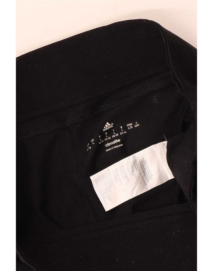 Damskie legginsy Adidas Climalite Capri UK 16/18, duże, czarne, poliestrowe