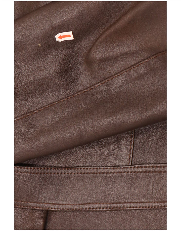 Vintage męska skórzana kurtka wojskowa UK 36 Small Brown