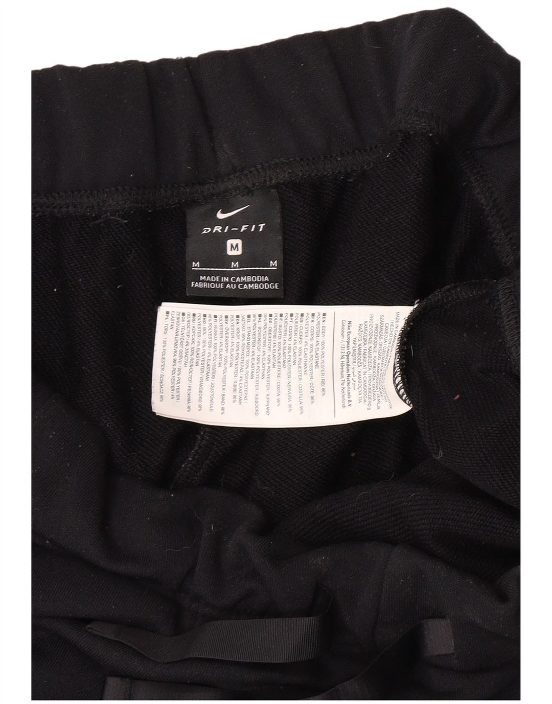 Damskie spodnie dresowe Nike Dri Fit Joggery, średni czarny poliester