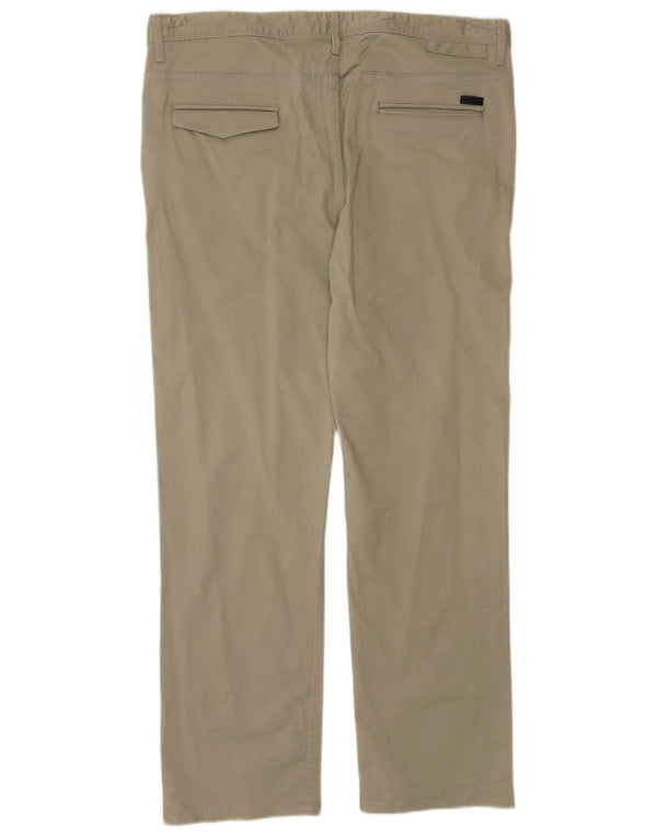 Męskie proste spodnie chino Zara EU 44 Large W34 L30 Beżowa bawełna