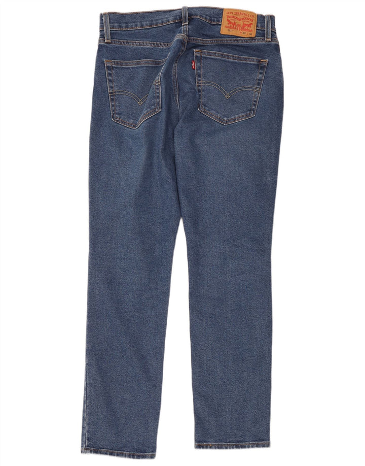 Męskie jeansy Levi's 511 Slim W32 L30 Niebieska bawełna