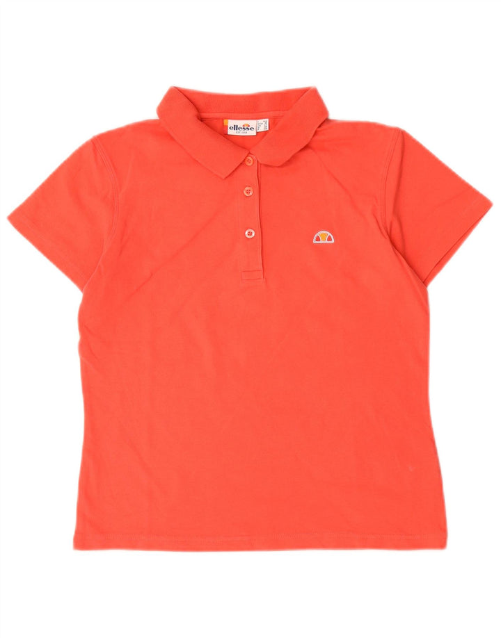 Damska koszulka polo Ellesse UK 12, średnia czerwona bawełna