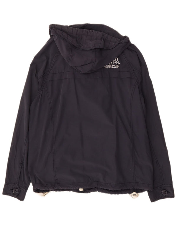 Męska kurtka wiatrówka z kapturem Superdry UK 42 XL, granatowa, bawełniana