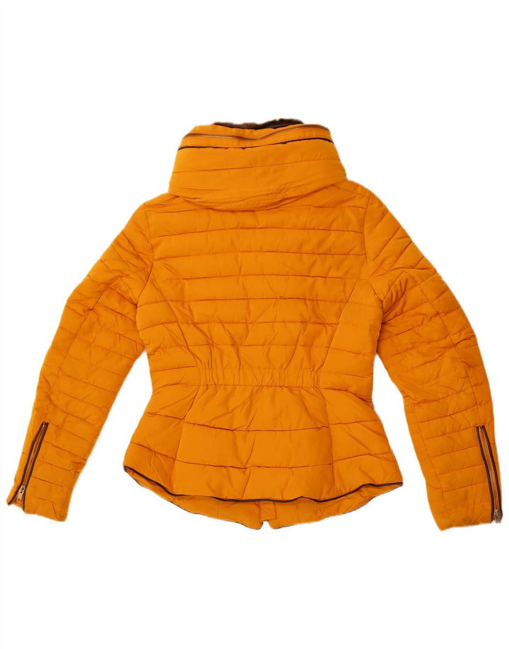 Damska kurtka Zara Crop Padded UK 10, mała, żółta