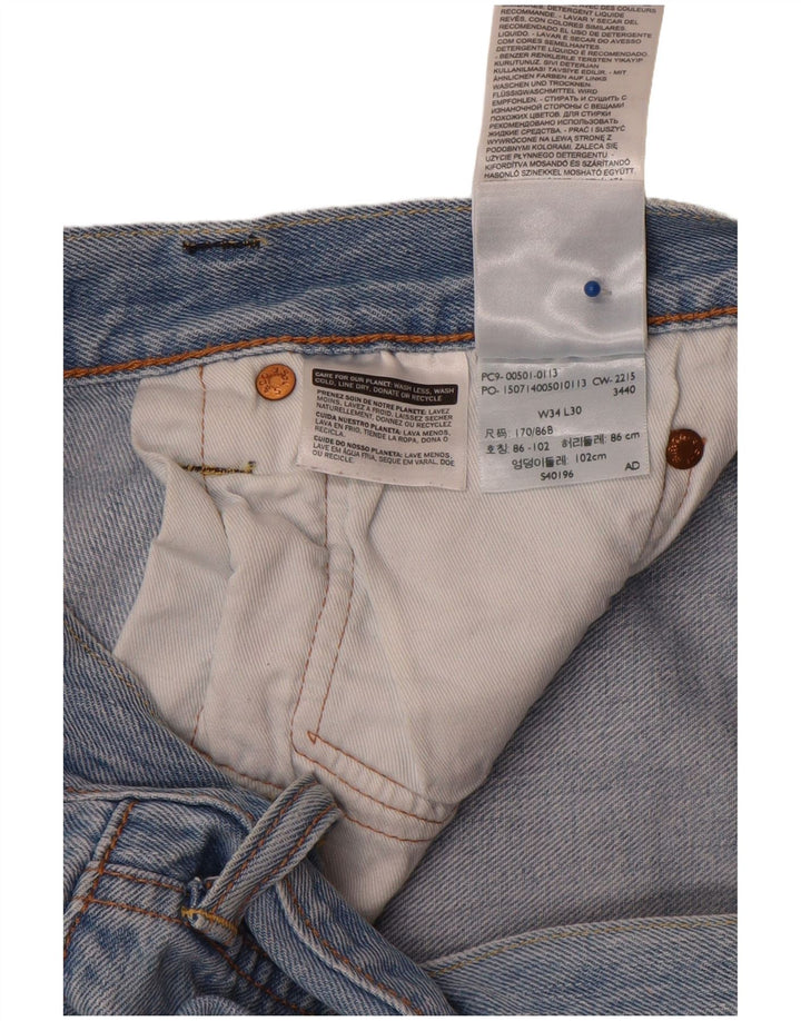 Męskie proste dżinsy Levi's W34 L30 Niebieskie bawełniane