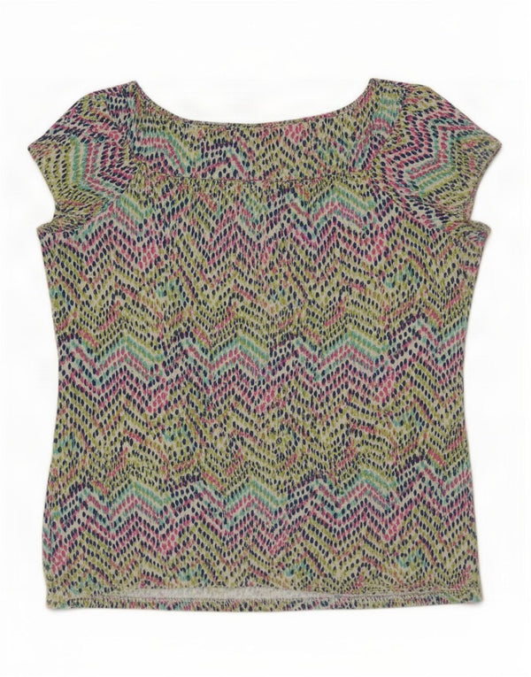 Damski top bluzkowy M&Co UK 12 Średni wielobarwny geometryczny wiskoza