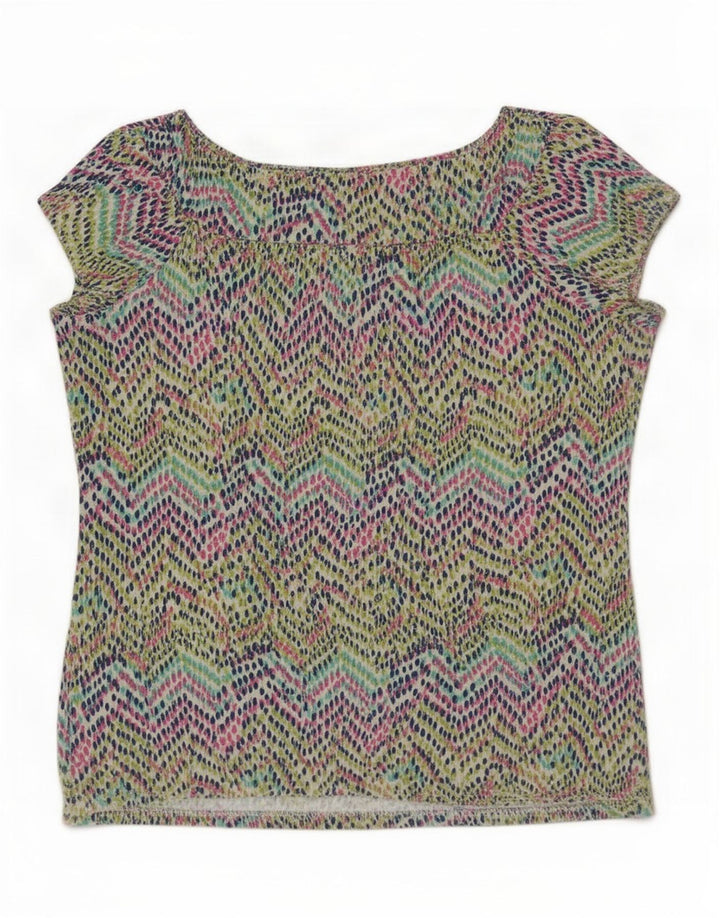 Damski top bluzkowy M&Co UK 12 Średni wielobarwny geometryczny wiskoza