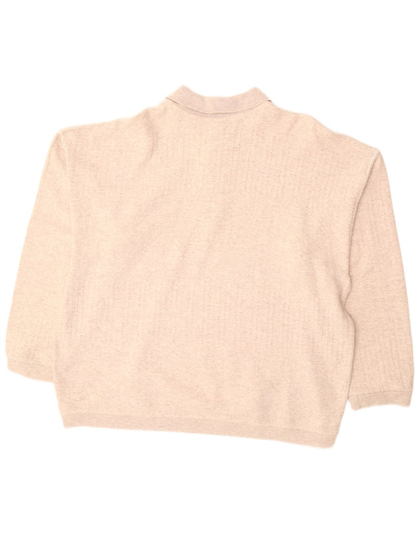 Męski sweter polo VINTAGE 2XL w kolorze beżowym