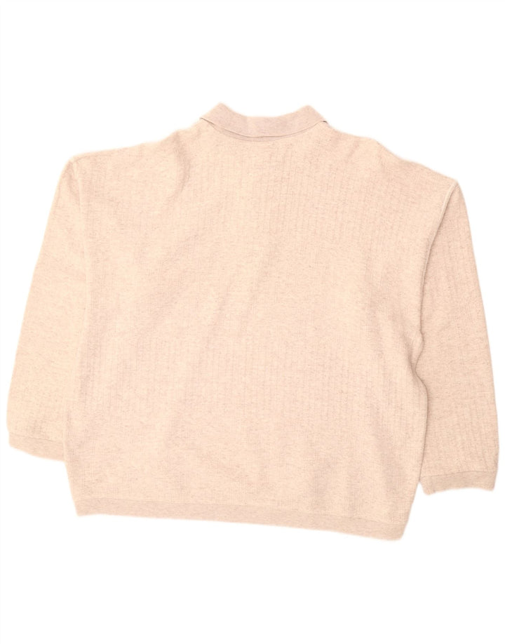 Męski sweter polo VINTAGE 2XL w kolorze beżowym