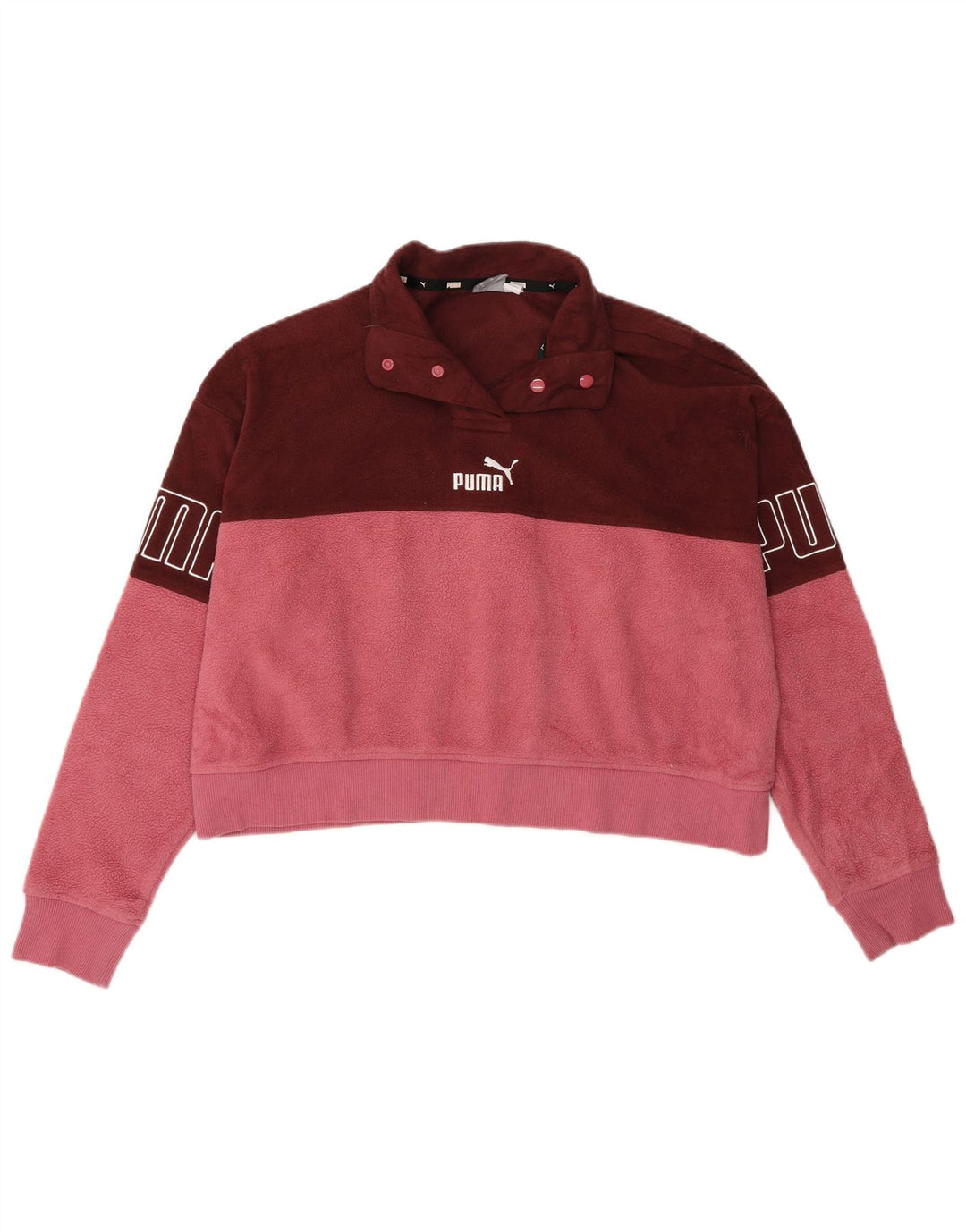 Damska bluza polarowa Puma Oversize Graphic UK 14 Medium Burgund
