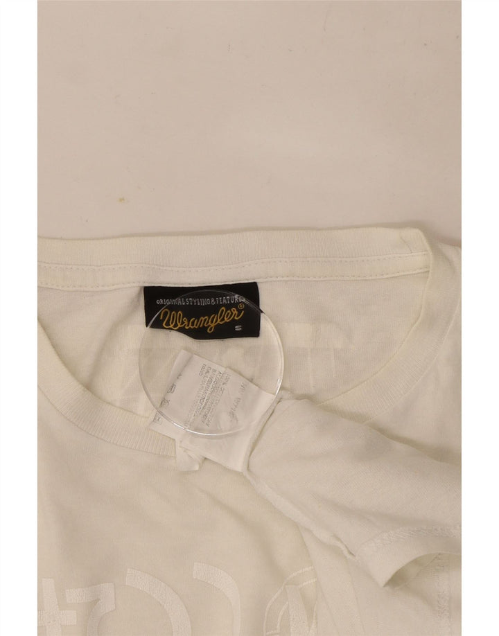 Męski graficzny top Wrangler z długim rękawem, mały, szary, bawełniany