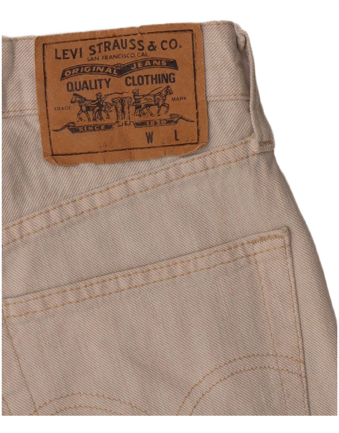 Damskie spodenki jeansowe Levi's W29 Medium Off White