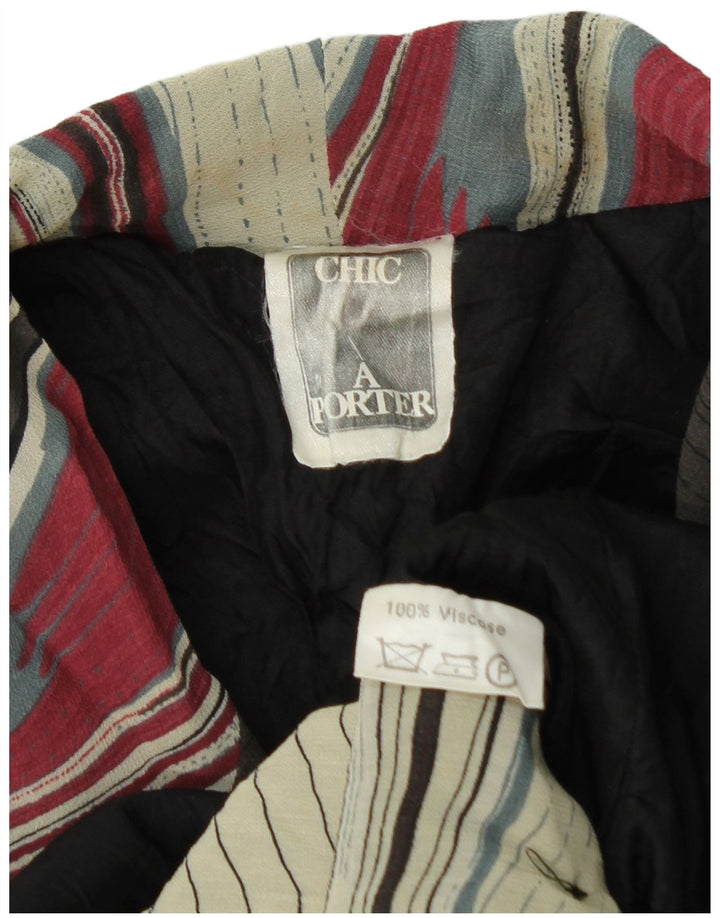 Damska sukienka koszulowa w stylu vintage w abstrakcyjny wzór UK 12 Średnia wielobarwna