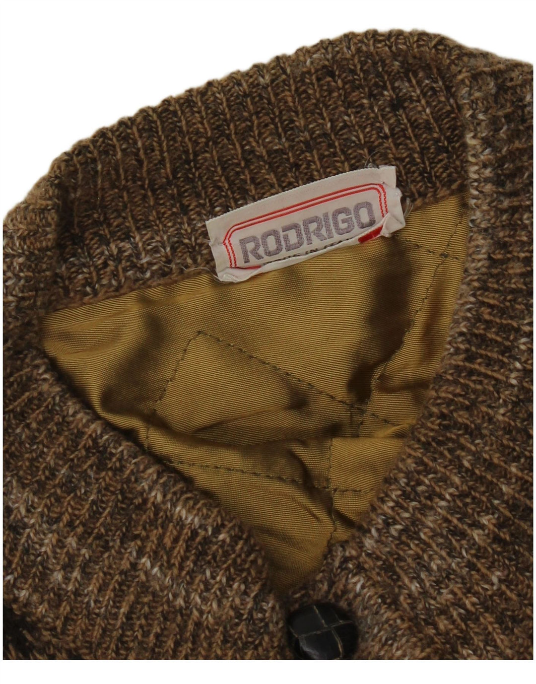 Rodrigo Męski sweter rozpinany XL Brązowy geometryczny