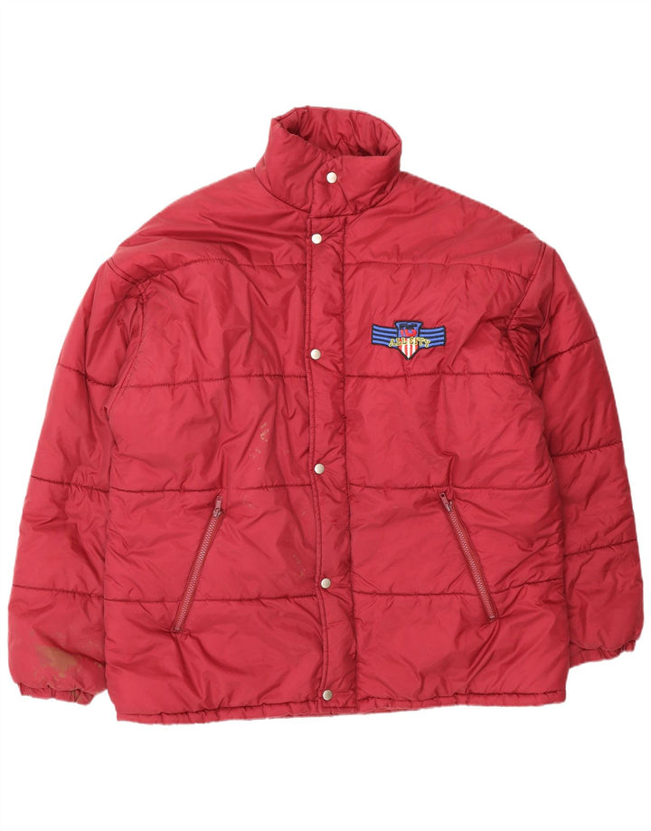 Vintage męska ocieplana kurtka UK 42 XL czerwona