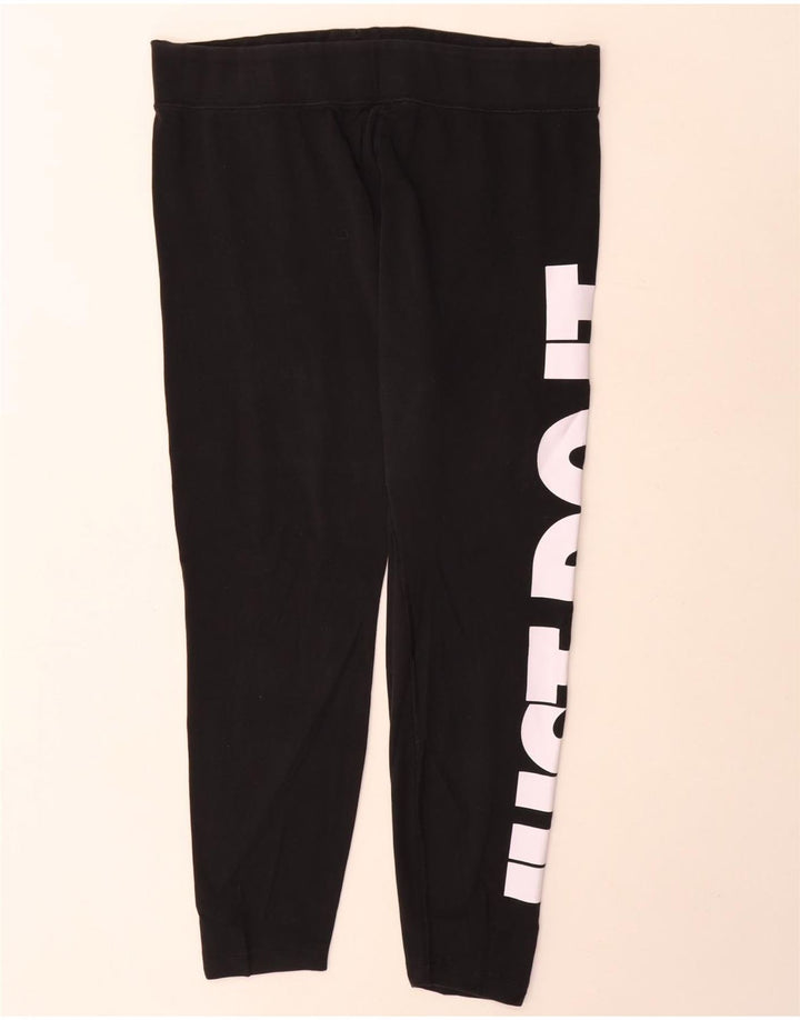 Damskie legginsy Nike Graphic UK 20 2XL, czarne, bawełniane