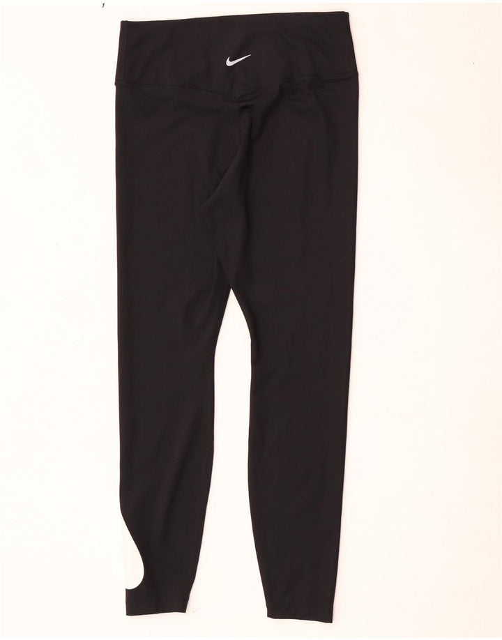 Damskie legginsy Nike Dri Fit Graphic UK 14, średni czarny poliester
