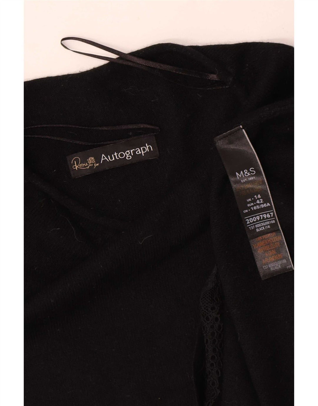 Marks & Spencer Damski sweter z golfem UK 14, duży, czarny