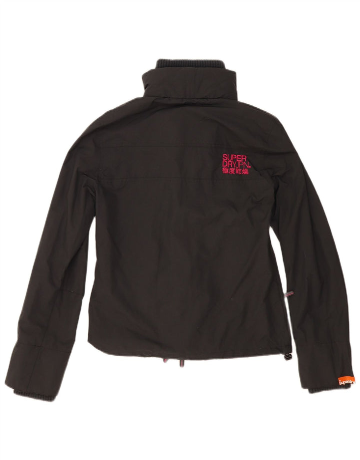 Damska kurtka przeciwdeszczowa Superdry UK 12 Średni szary nylon