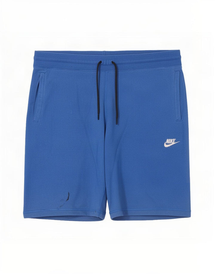 Męskie spodenki sportowe Nike, duże, niebieskie, bawełniane