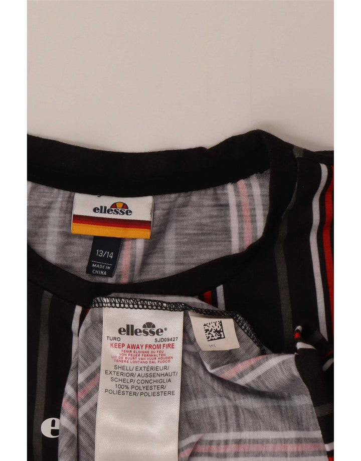 T-shirt chłopięcy Ellesse 13-14 lat, czarny, poliestrowy w paski