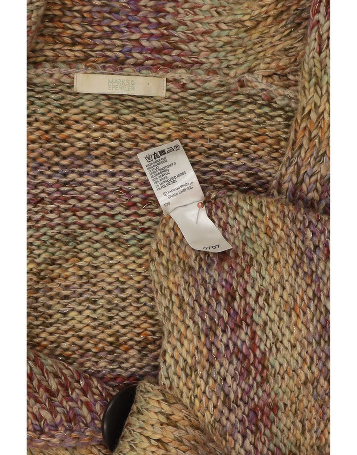 Marks & Spencer Damski sweter rozpinany UK 12, średnie, wielokolorowe paski