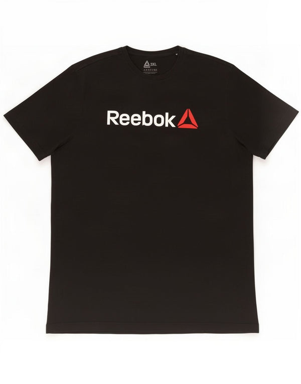 Męska koszulka z grafiką Reebok Top 2XL, czarna bawełna