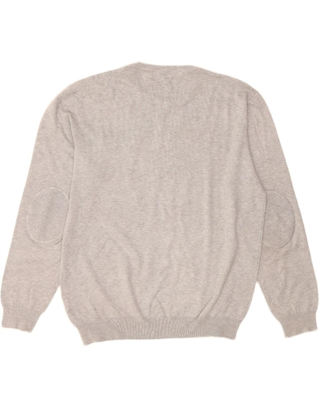 TRUSSARDI Mens Crew Neck Jumper Sweater XL Grey Viscose