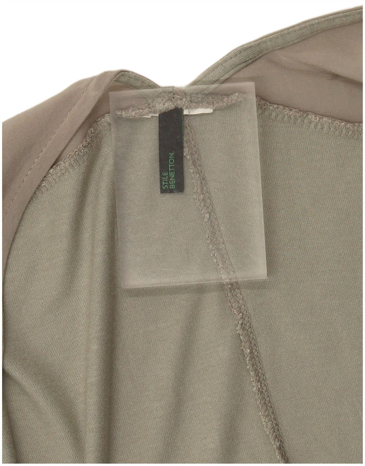 Damski sweter poncho BENETTON w jednym rozmiarze, w kolorze khaki
