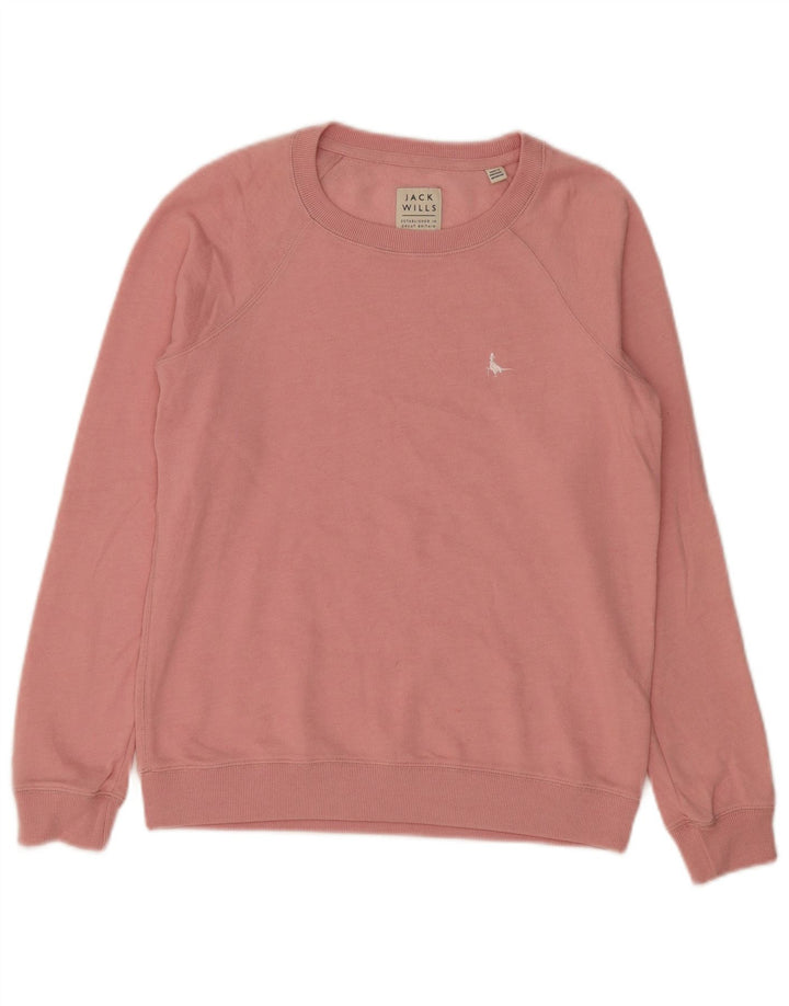 Sweter damski Jack Wills UK 10, mały, różowy, bawełniany