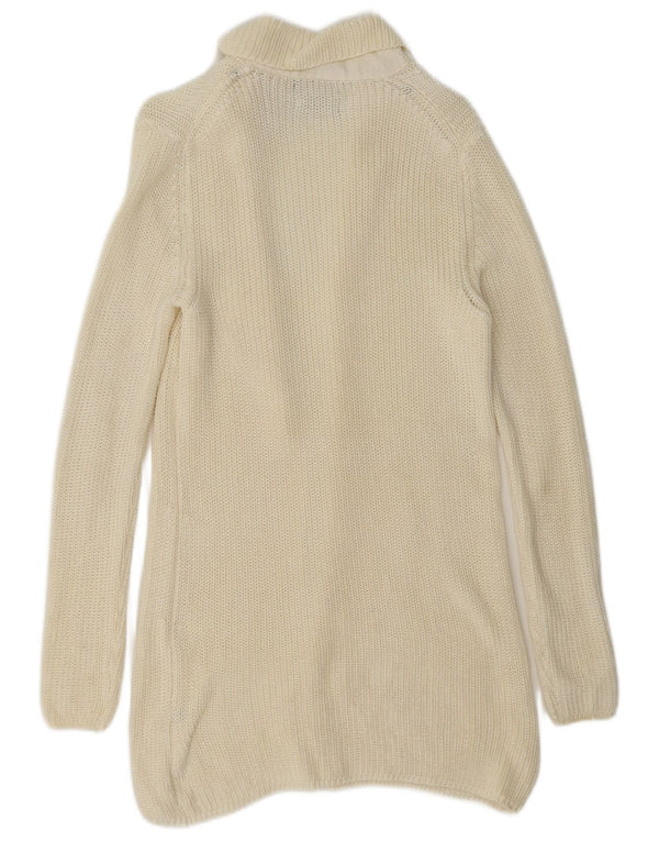 Sweter damski Massimo Dutti Longline Open Cardigan UK 10 Small Off White