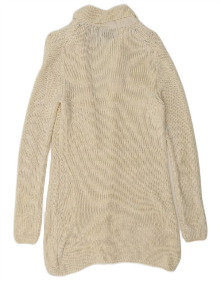 Sweter damski Massimo Dutti Longline Open Cardigan UK 10 Small Off White