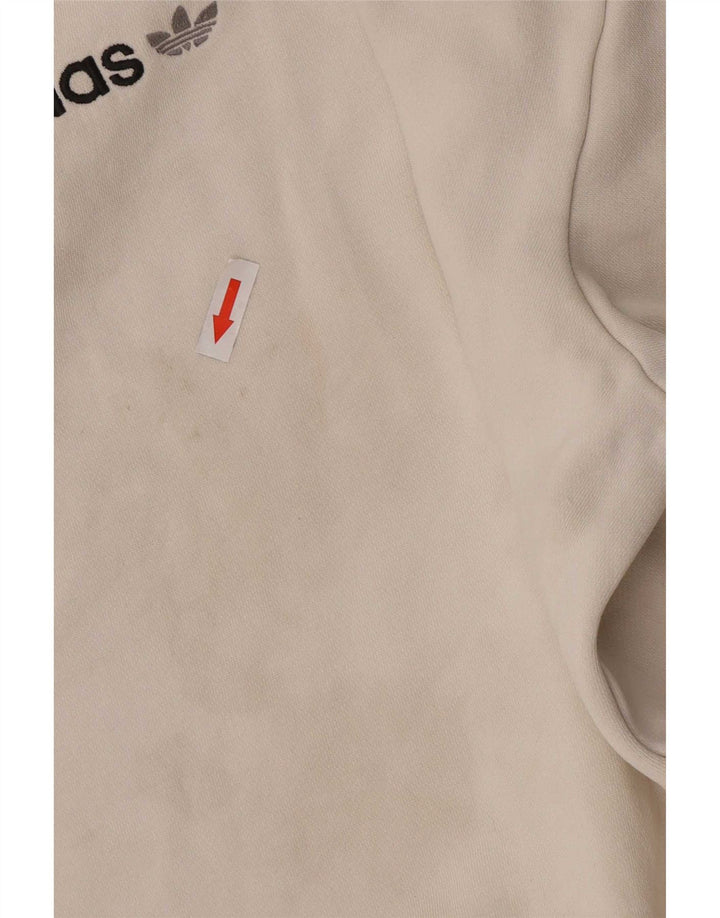 Damska bluza Adidas Graphic Jumper UK 14 Średnia biała bawełna