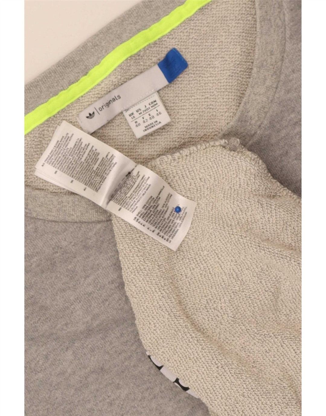 Damska bluza Adidas Graphic Oversized Sweter UK 14 Średnia szara bawełna