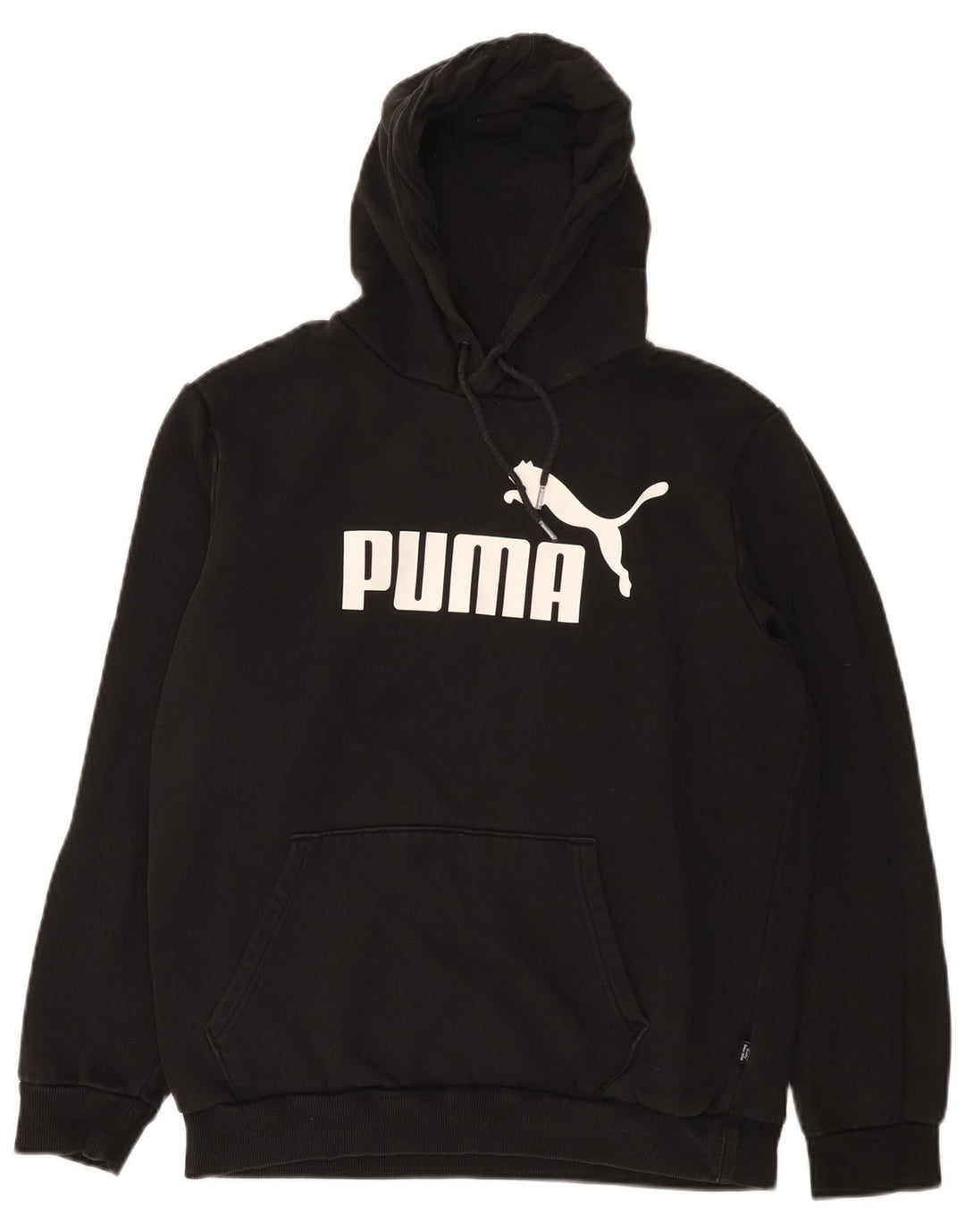 Męski sweter z kapturem Puma z grafiką, średni czarny, bawełniany