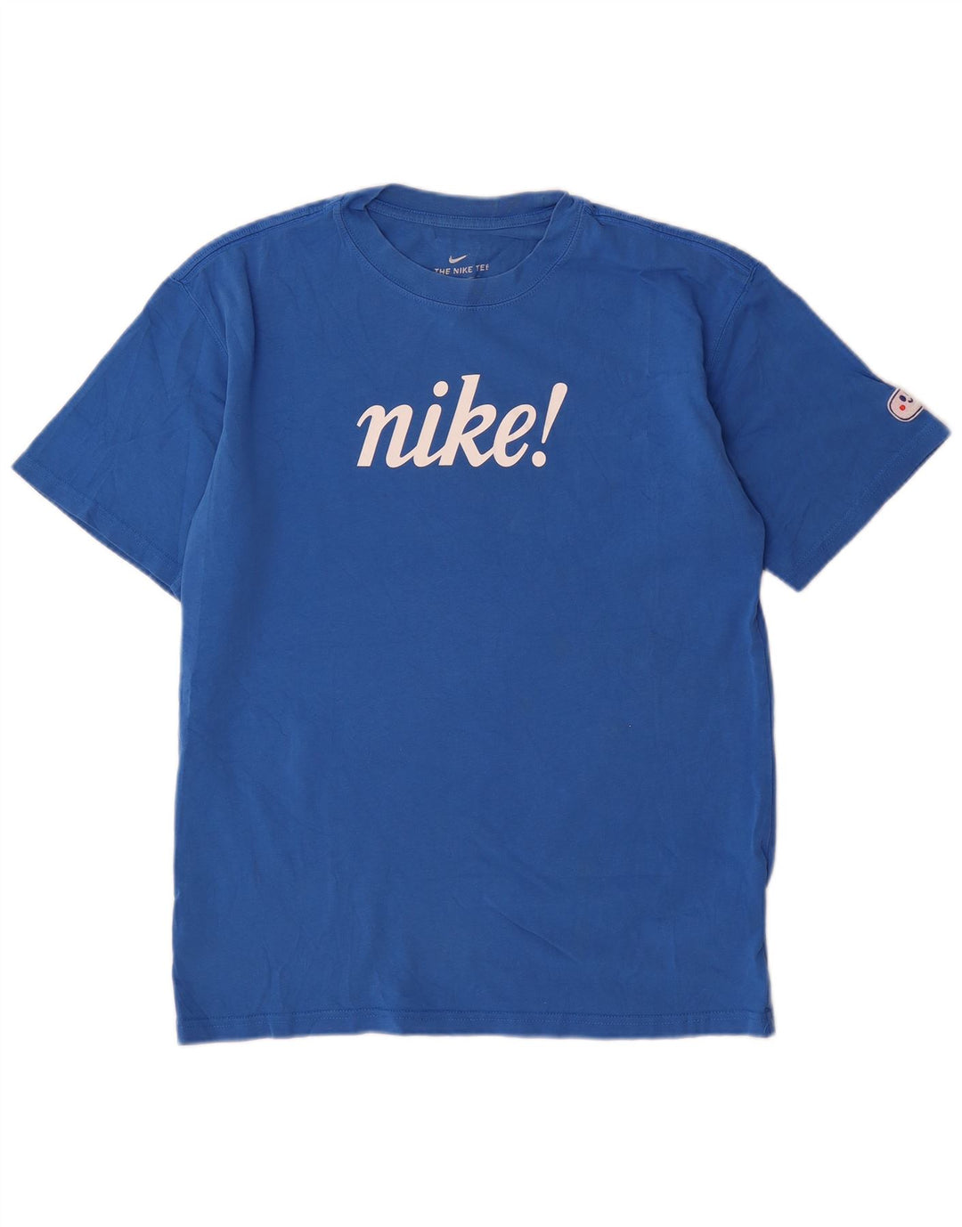 Męski T-shirt z grafiką Nike, mały, niebieski, bawełniany