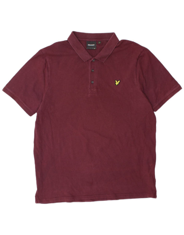 Męska koszulka polo LYLE & SCOTT 2XL, bordowa, bawełniana