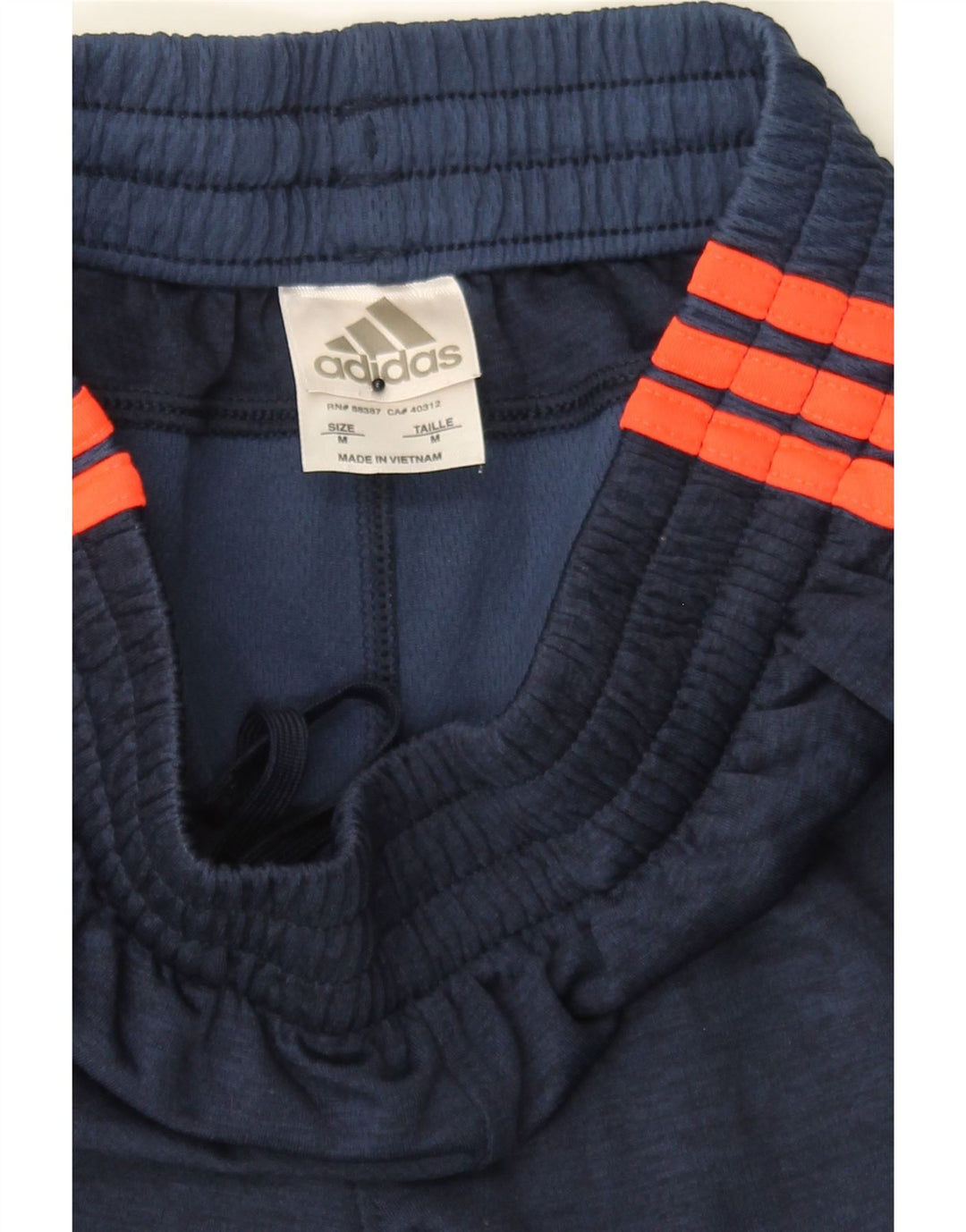 ADIDAS Boys Sport Shorts 7-8 Years Medium Navy Blue Colourblock Polyester Vintage Adidas and Second-Hand Adidas from Messina Hembry 