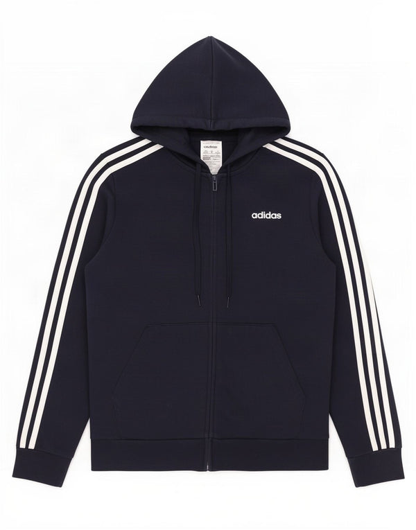 Damski sweter z kapturem i zamkiem błyskawicznym Adidas UK 12/14 Średni granatowy, bawełniany