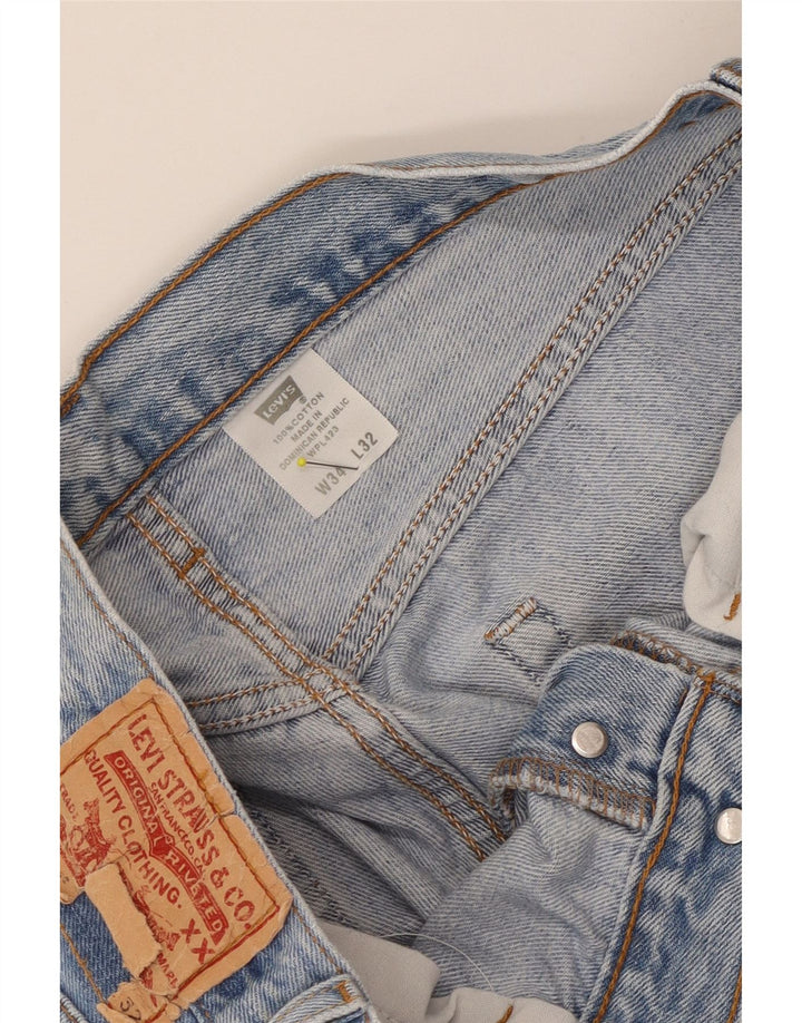 Męskie proste dżinsy Levi's W34 L32 Niebieskie bawełniane