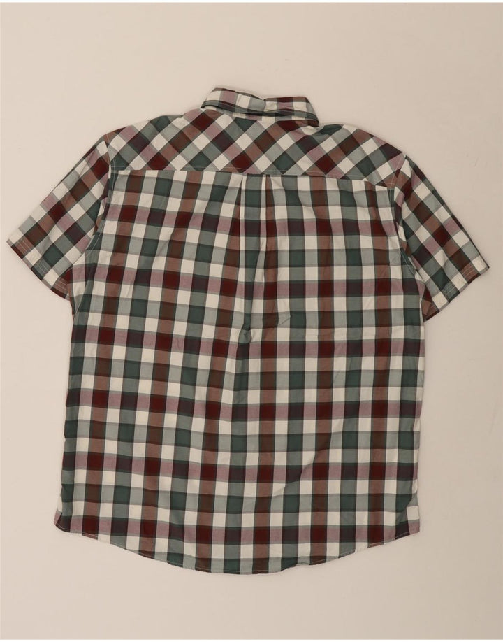 EDDIE BAUER Męska koszula z krótkim rękawem, duża, wielobarwna, bawełniana krata