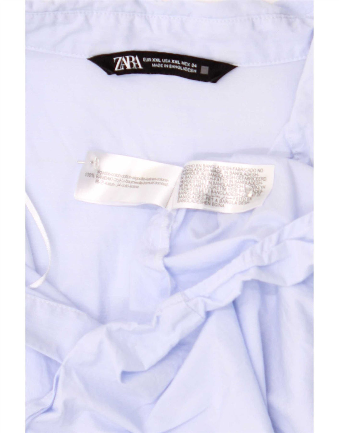 Koszula damska Zara UK 20 2XL niebieska bawełniana
