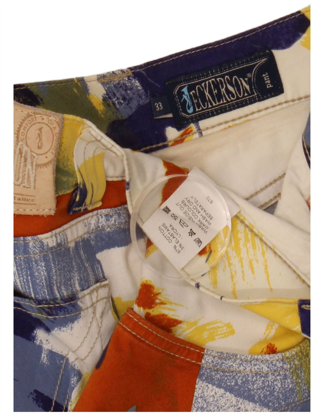 Damskie bermudy Jeckerson W33 Średnio wielobarwna bawełna typu Tie Dye