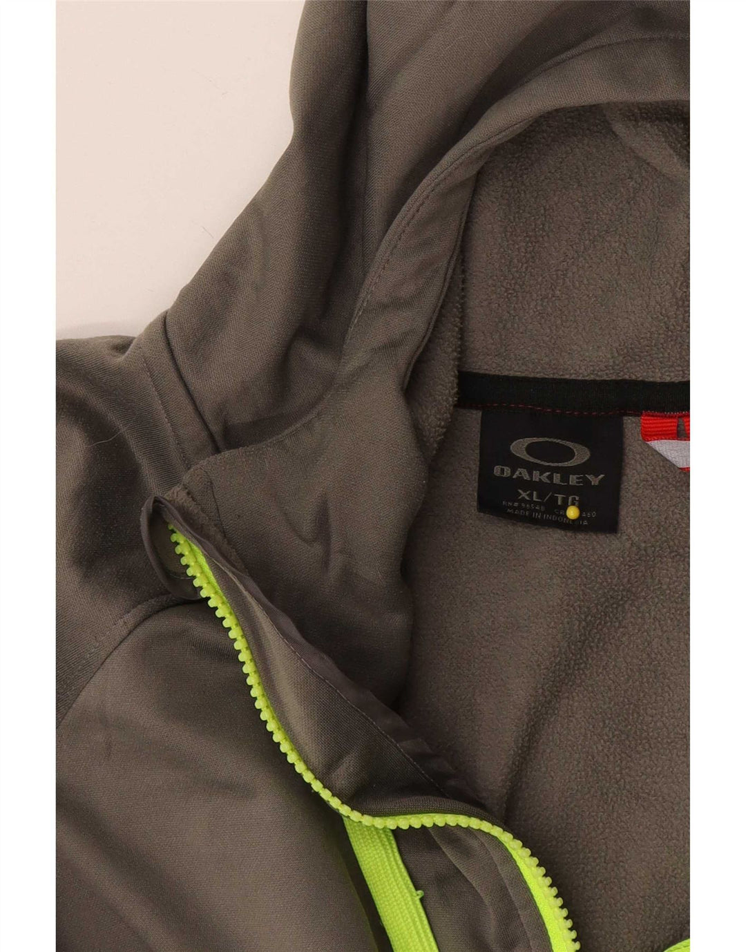 Męski sweter z kapturem i zamkiem błyskawicznym Oakley XL, szary