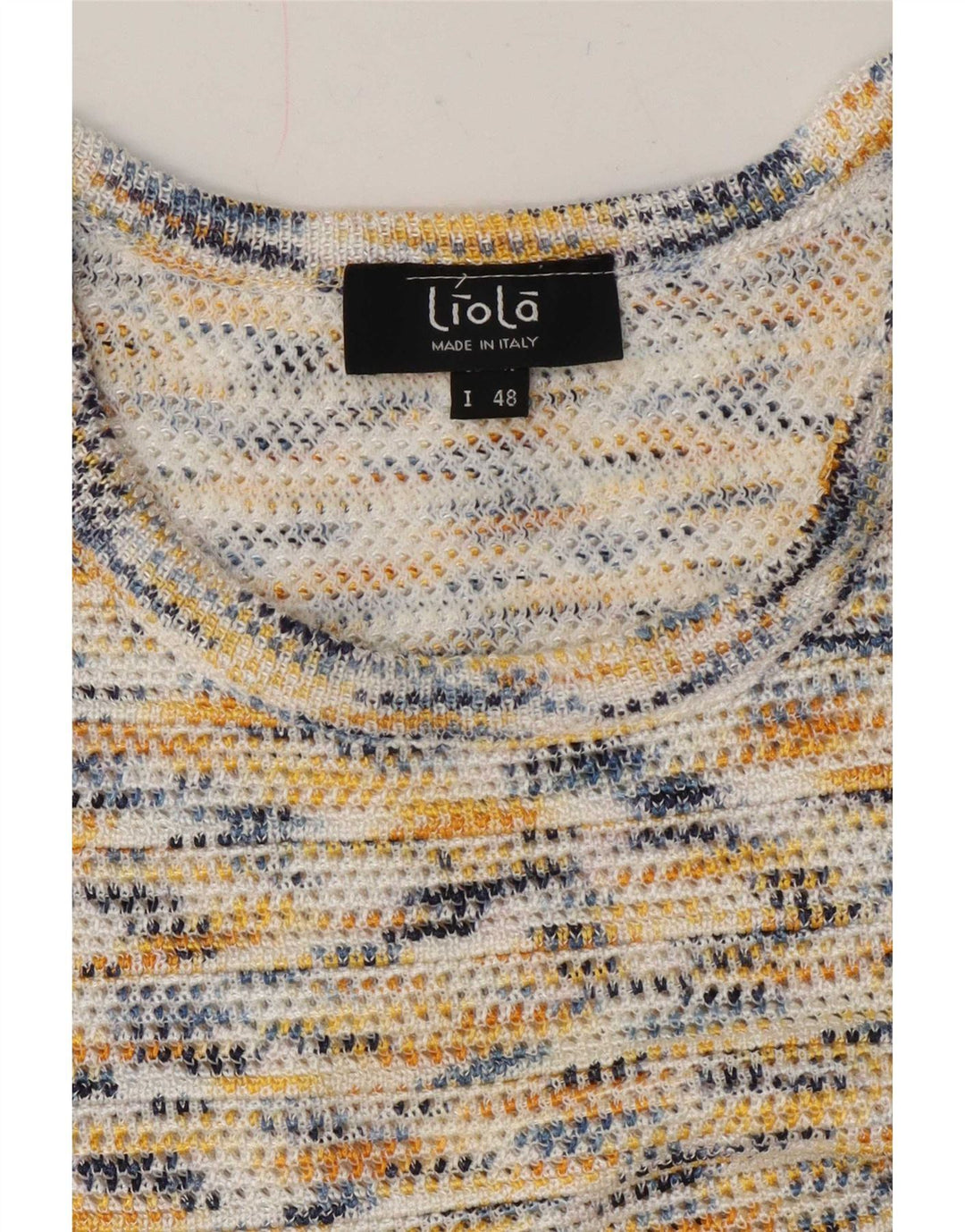 Damska bluzka z dzianiny Liola Crop IT 48 XL, wielokolorowa, nakrapiana
