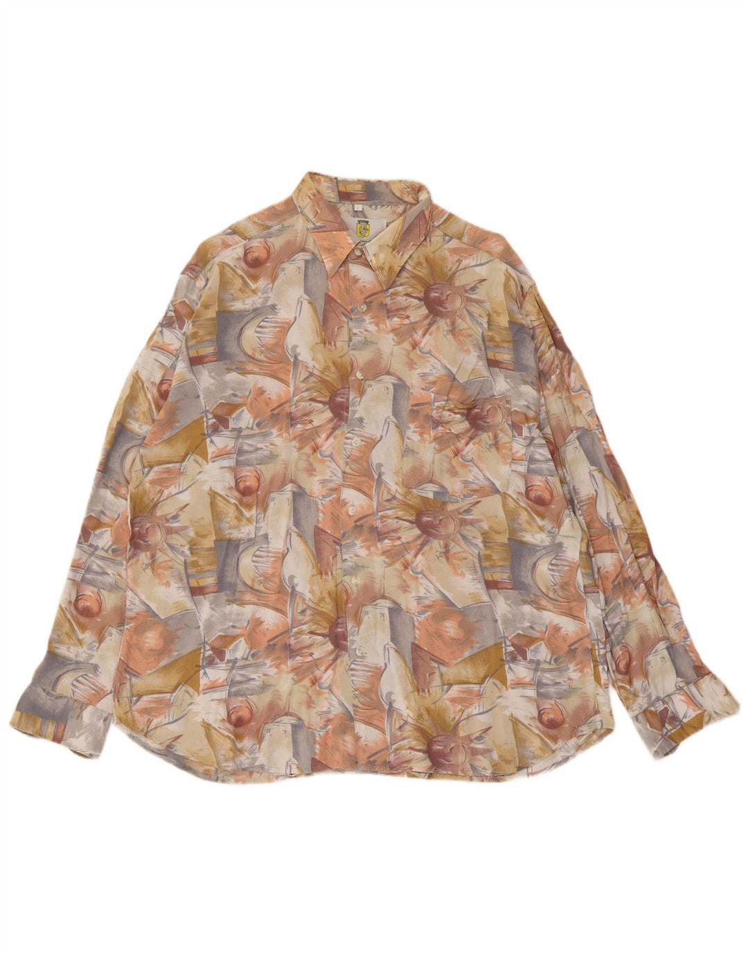 Koszula męska VINTAGE w abstrakcyjny wzór, duża, wielobarwna