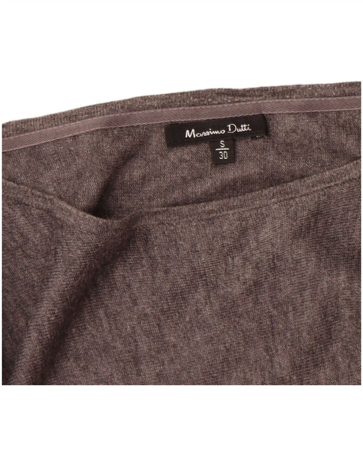 Damska sukienka sweterkowa Massimo Dutti UK 10 Small, szara wełna