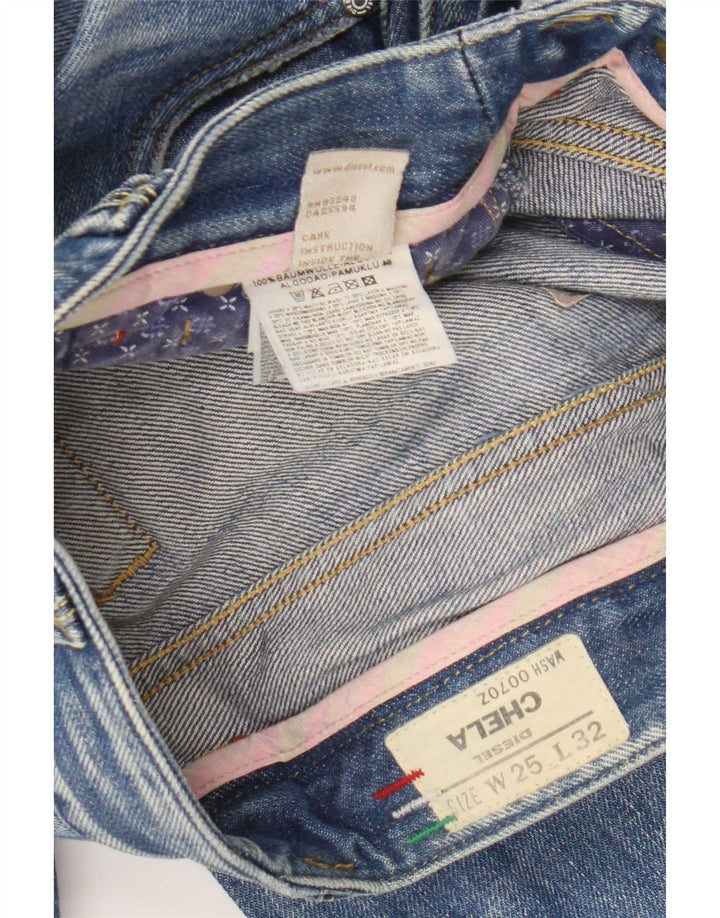 Diesel Damskie Chela Slim Jeans W25 L32 Niebieskie bawełniane